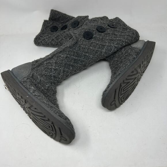 Ugg Australia Knit Sweater Boot Gray Casual Tall - 10 - Picture 9 of 9